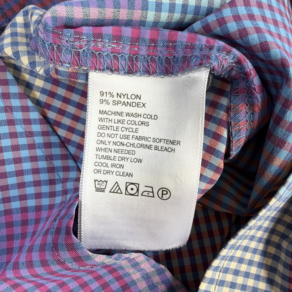 Tommy Bahama Siesta Key Paloma Check Stretch Button Up Long Sleeve Size 3XL - Picture 11 of 16